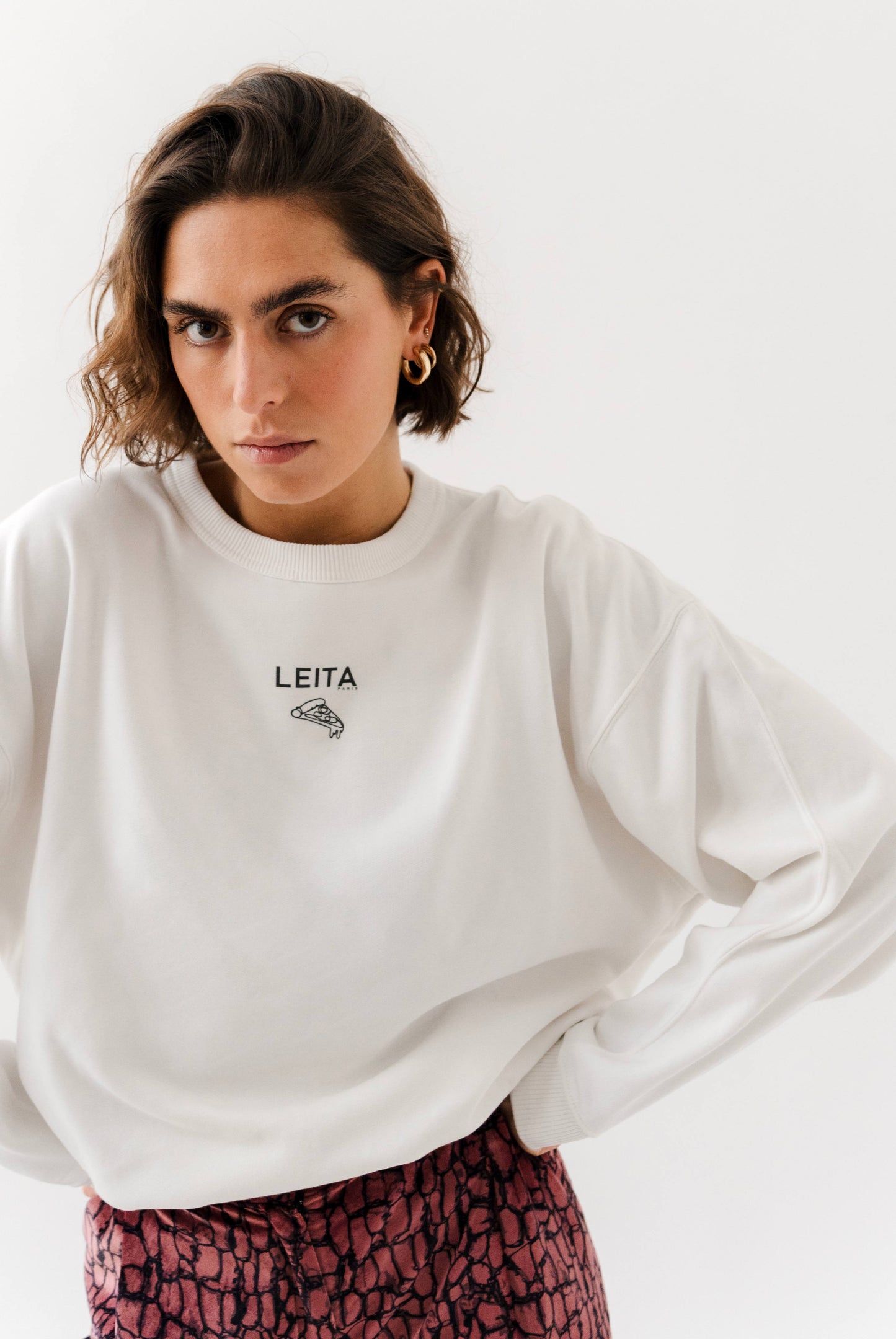 SWEATSHIRT COTON BIO ECRU - PIDZE