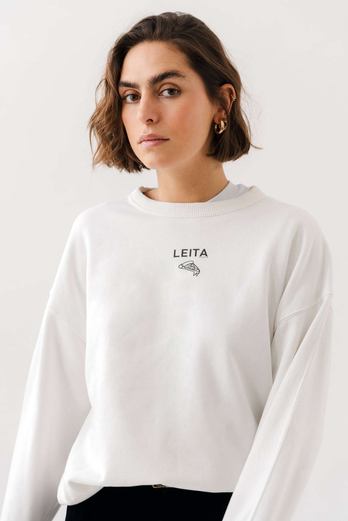 SWEATSHIRT COTON BIO ECRU - PIDZE