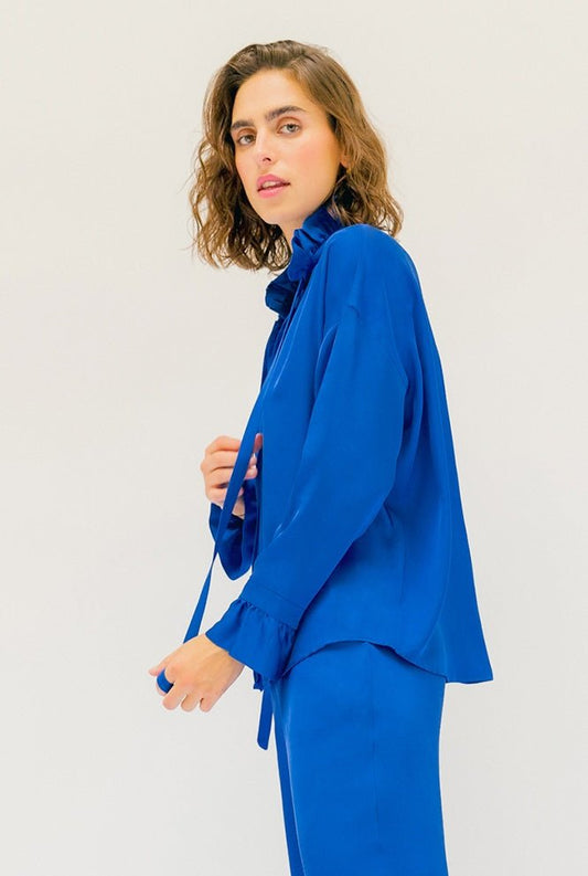 LEITA Paris chemise oversize bleu electrique