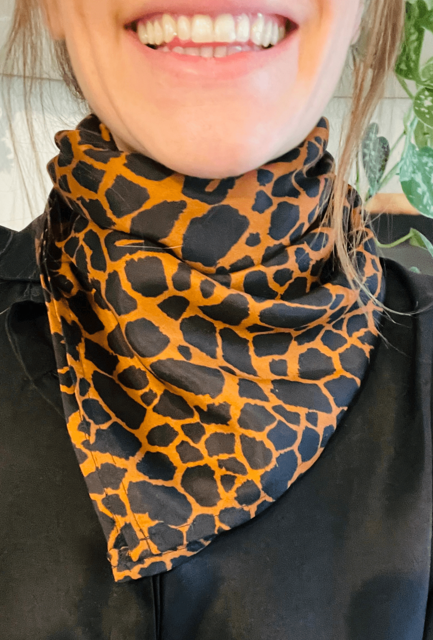  LEITA Paris bandana imprimé girafe 