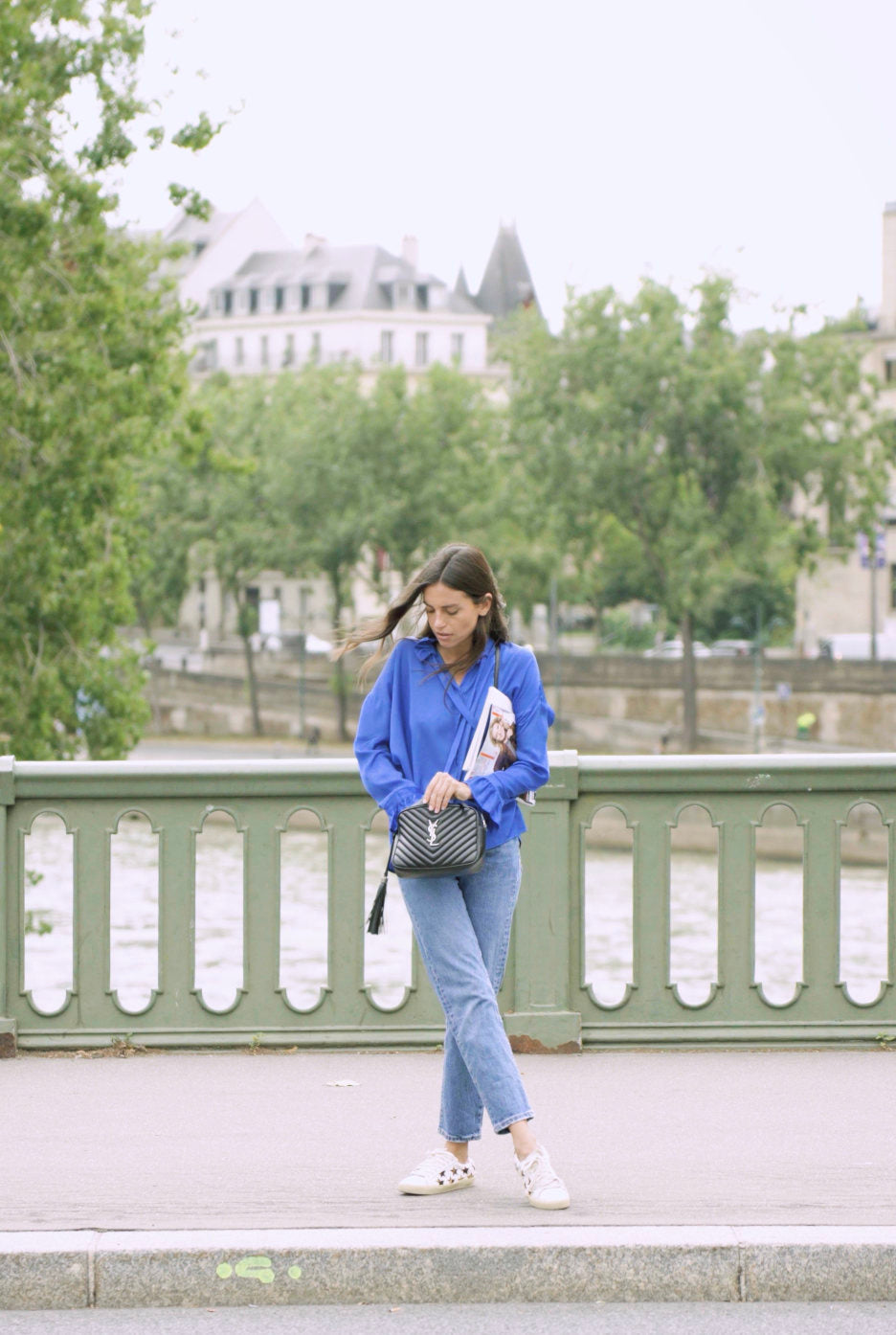 CHEMISE OVERSIZE BLEUE ÉLECTRIQUE - MUSE