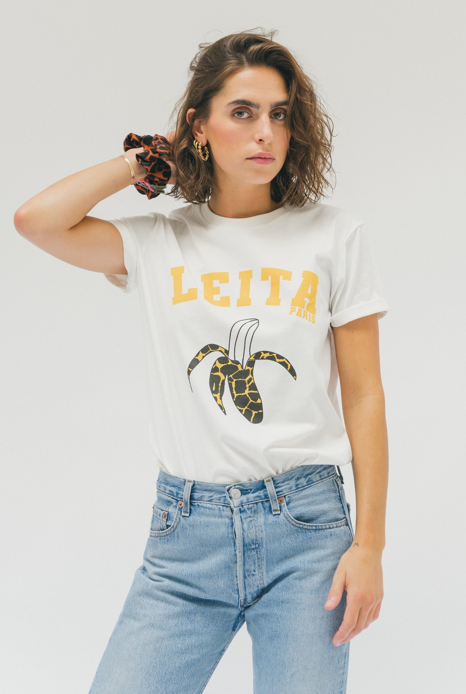 LEITA Paris t-shirt blanc impression banane message