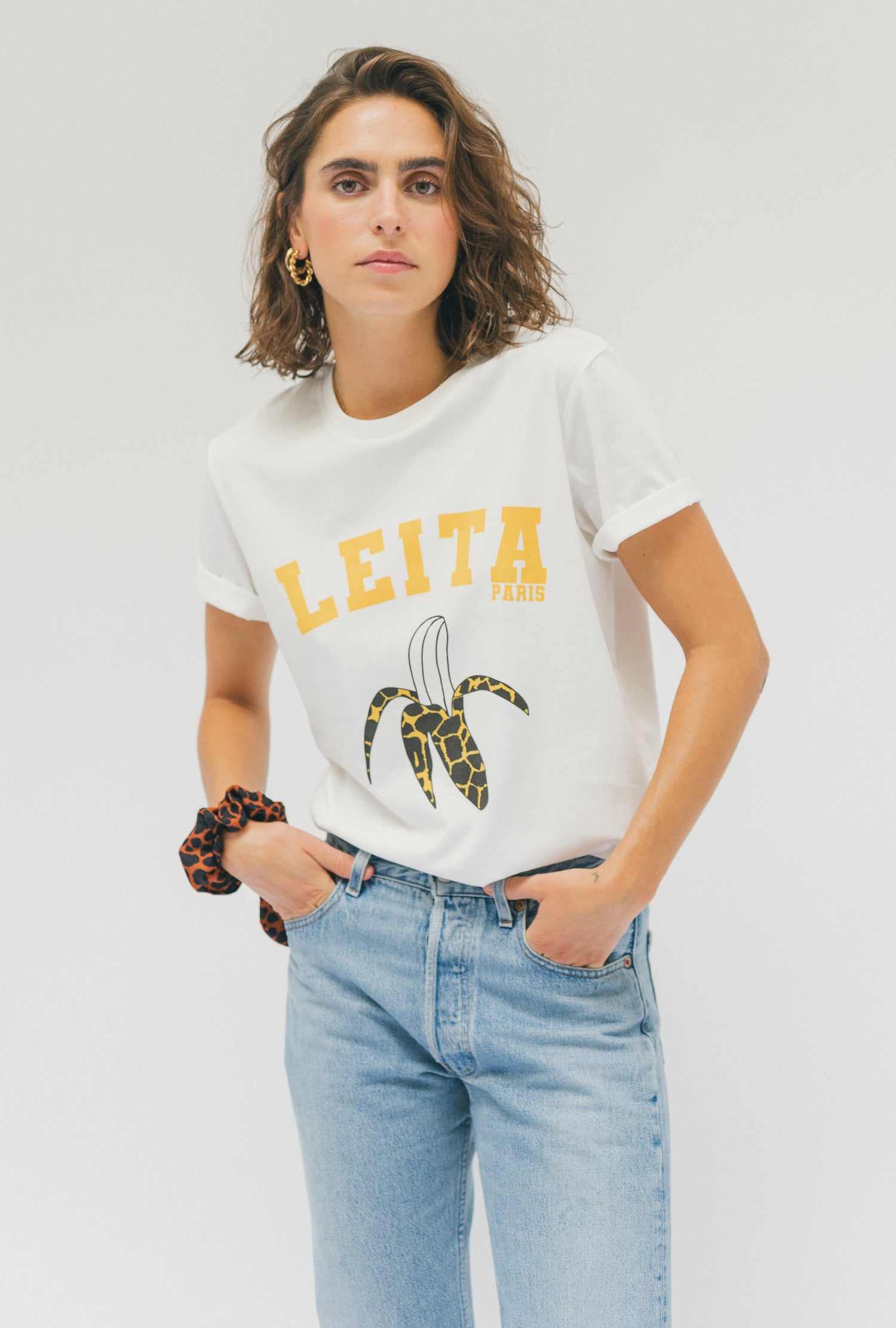 LEITA Paris t-shirt blanc impression banane