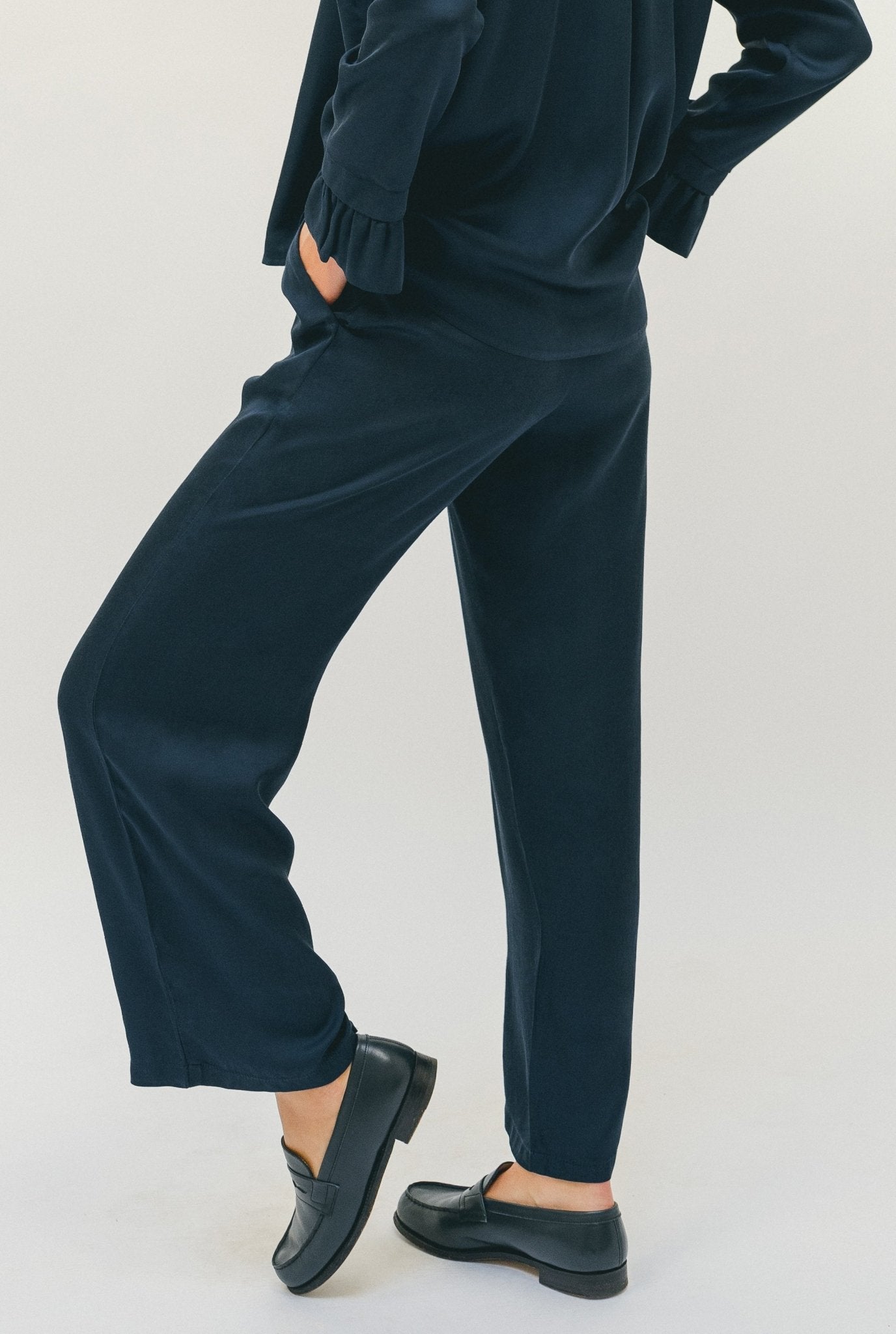 PANTALON FLUIDE BLEU MARINE - HOPE - LEITA Paris