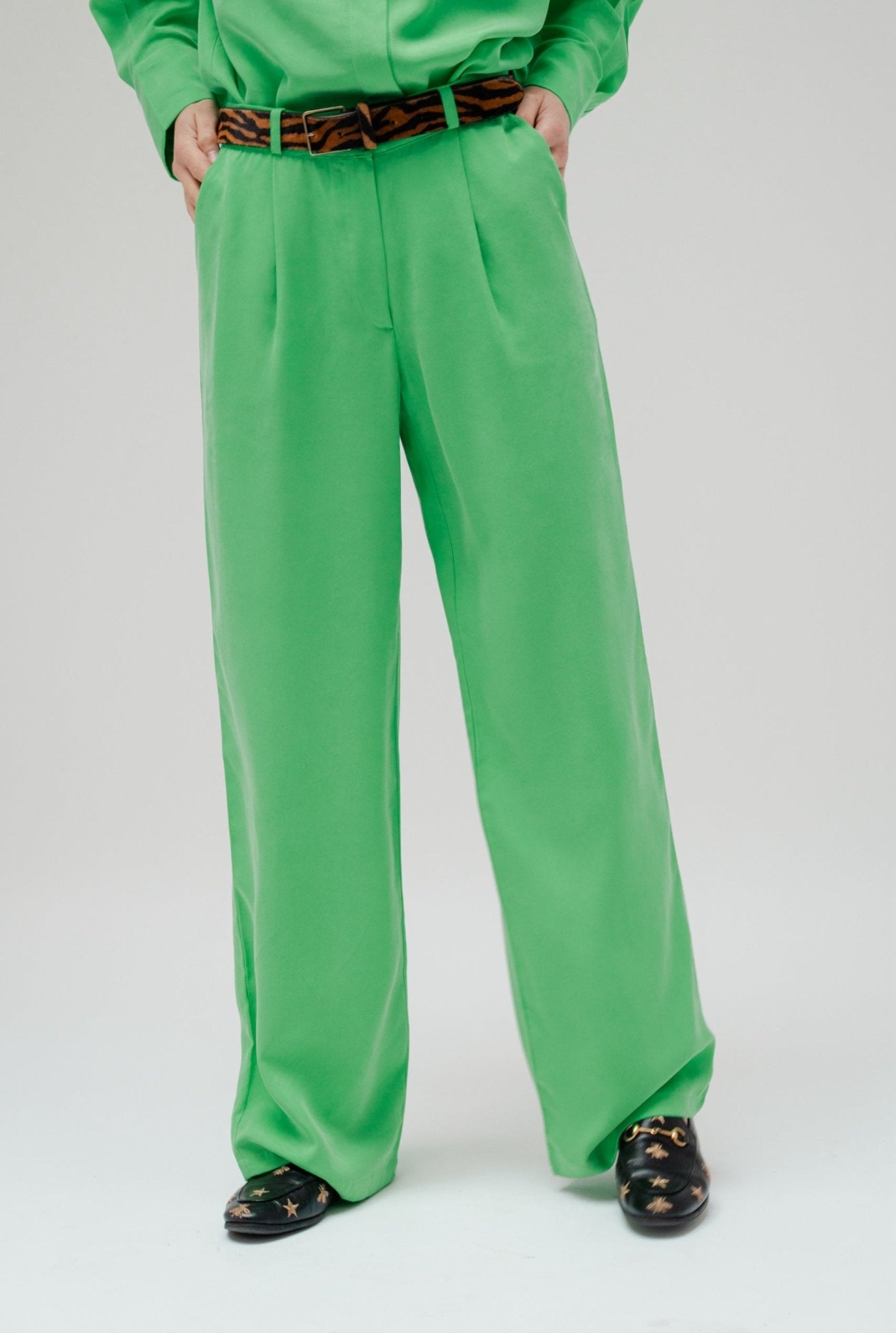 LEITA Paris pantalon fluide femme large vert