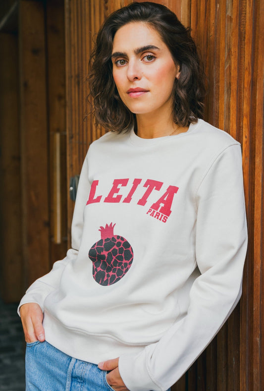 LEITA Paris sweat shirt blanc femme coton biologique